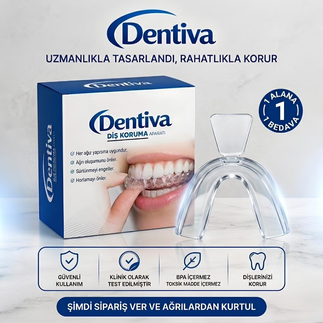 Dentiva CE Belgeli Diş Sıkma Plağı