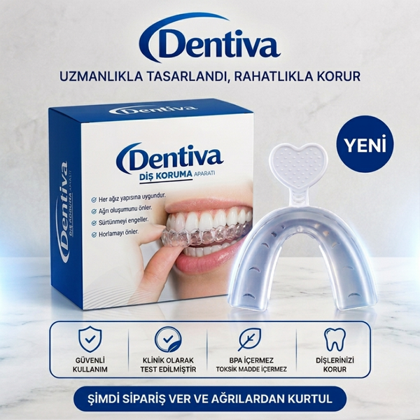 Dentiva Diş Sıkma Engelleyici Gece Plağı (Üst Diş)