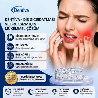 Dentiva CE Belgeli Diş Sıkma Plağı
